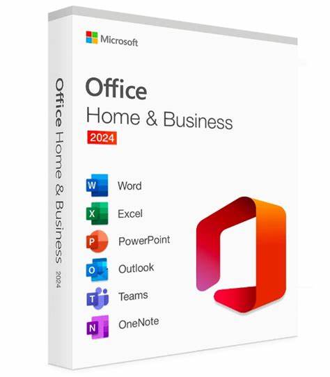 Promo - Microsoft Office Home  Business 2024 English APAC Medialess Retail New. Word, Excel, Power Point, Outlook for PC and Mac