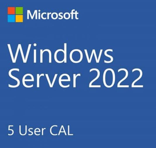 Microsoft Server Standard New 2022 * - 5 Users CAL Pack OEM, Use with SMS-WINSVR22 Product Key in pack R18-06466 (LS) No Downgrade
