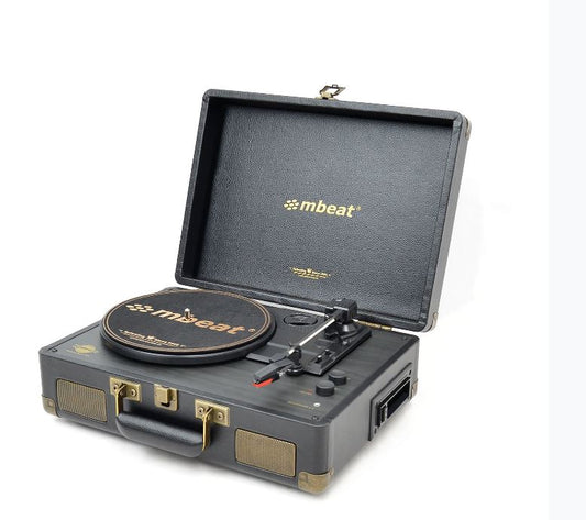 (LS)mbeat® Uptown Retro Bluetooth 3-in-1 AudioTurntable   Cassette Player, Bluetooth Streaming, 33/45 RPM Vinyls and Cassette, 3.5mm Audio,RCA Audio