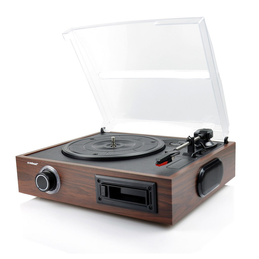 (LS)mbeat® USB Turntable and Cassette to Digital Recorder- Cassette Player, 33.3/45/78 RPM Vinyls and Cassette Record Player, USB Recording to PC MAC