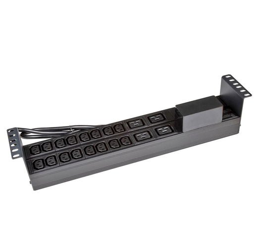PowerShield Horizontal PDU with IEC C20 Input, 16 x C13, 4 x C19 outlets, provides reliable power distribution for horizontal installations