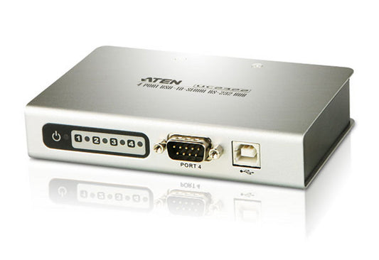 Aten Serial Hub 4 Port USB to RS232 Converter w/ 1.8m cable, Supports Hot-Swapping  Plug and Play