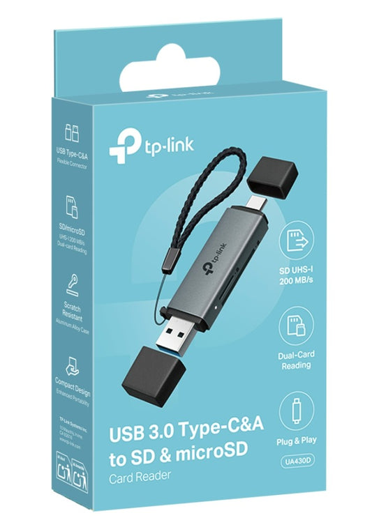 TP-Link UA430D USB 3.0 Type-CA to SD  microSD 3.0 Card Reader