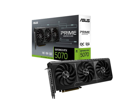 ASUS nVidia GeForce PRIME-RTX5070-12G 12GB GDDR7, 2512MHz Boost Clock, RAM 28Gbps, 988 AI TOPs, Digital Max Resolution 7680 x 4320