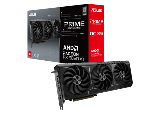 ASUS AMD Radeon PRIME-RX9060XT-O8G 1 x 8-pin 8GB GDDR6 128-bit 20 Gbps? PCI Express 5.0