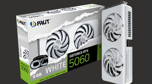 PALIT RTX5060 DUAL WHITE OC 8GB GDDR7 128bit 3-DP HDMI NE75060U19P1-GB2063M