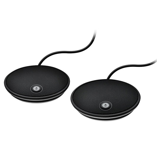 (LS)Logitech Group Expansion Microphones for Video  Audio Meeting Conferencing Add-on mics for Medium-Large Groups